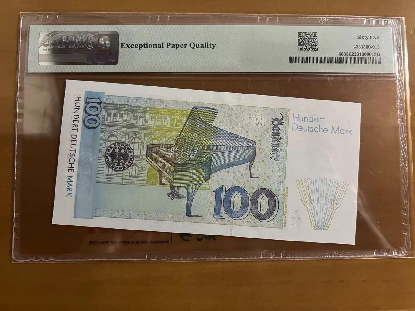 Chase Auction 第30期 - - 外钞、民国钞和人民币混合场！ 1996年德国100马克，PMG66！