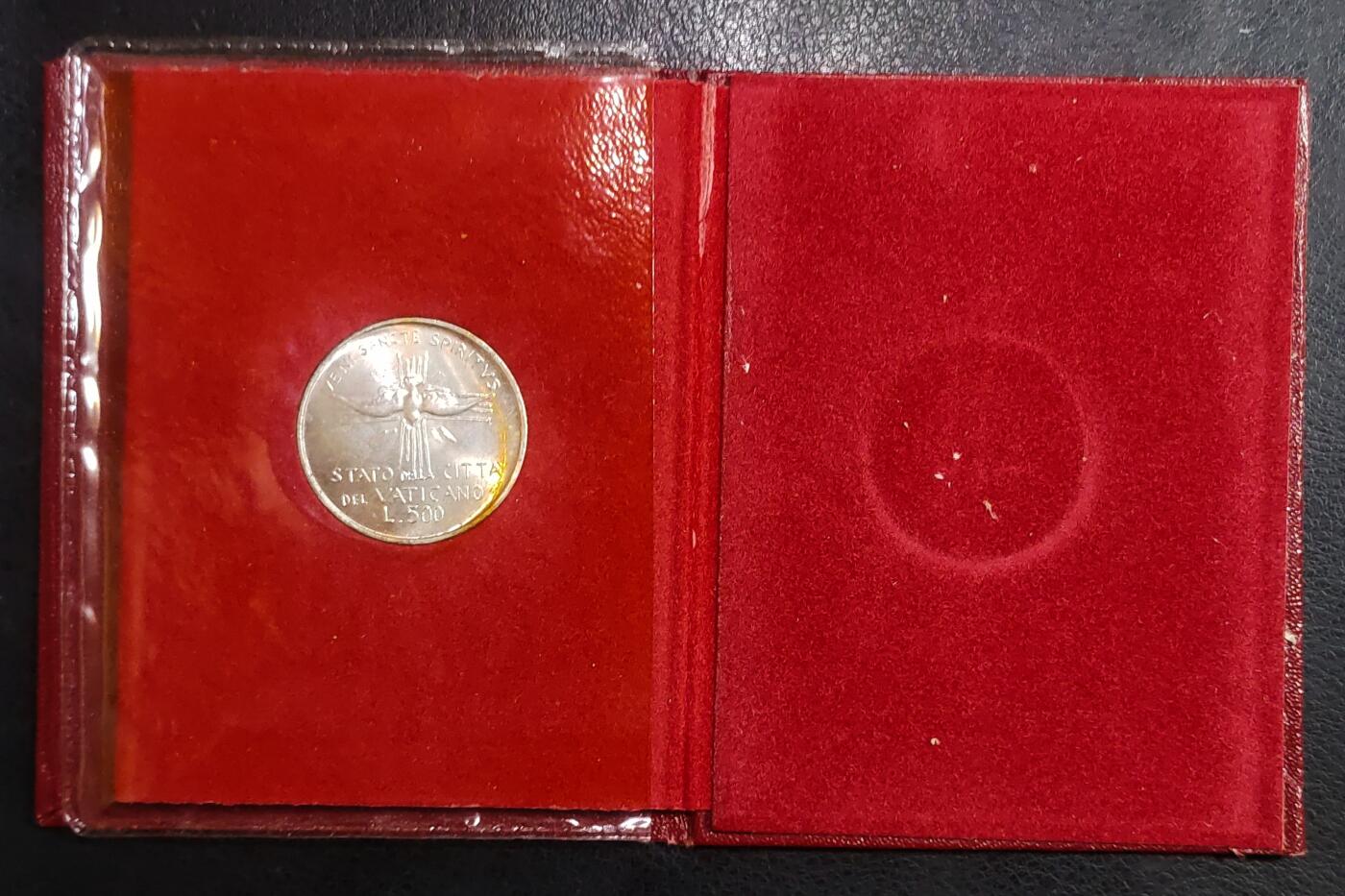 （原册装）1978年 梵蒂冈9月教皇缺位500里拉银币