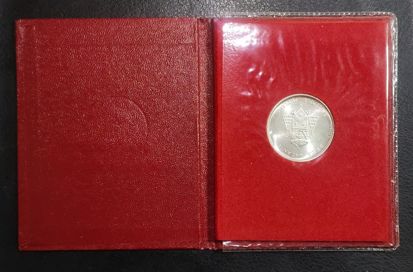 （原册装）1978年 梵蒂冈9月教皇缺位500里拉银币
