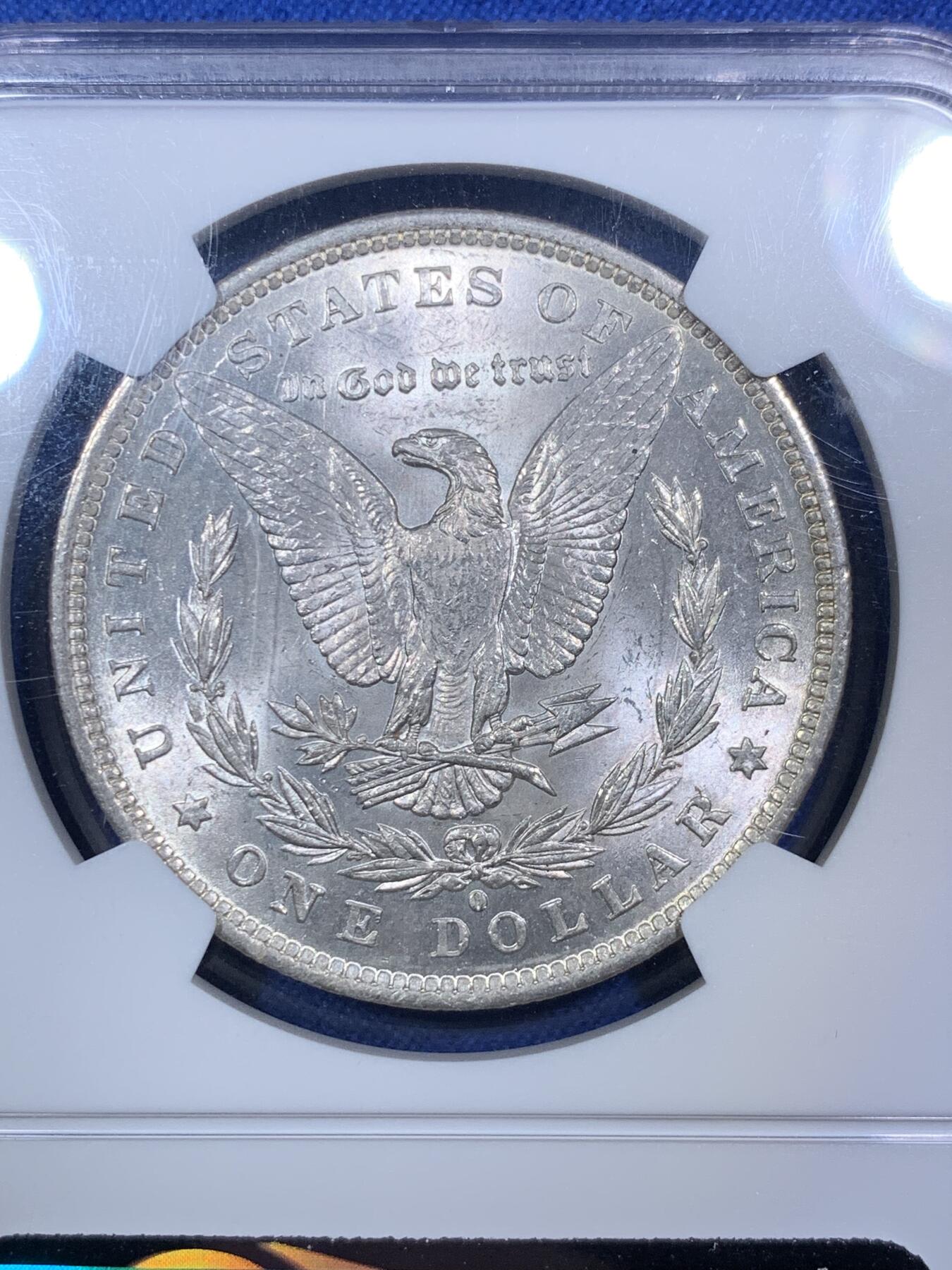 《竞宝斋》第288场-周六， 周日，周一 3场连拍 （全场包邮） NGC MS63 美国1884年O版摩根女神一美元银币