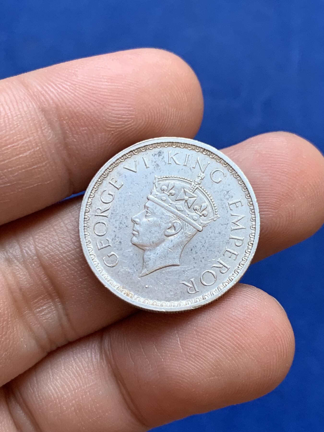 《竞宝斋》第288场-周六， 周日，周一 3场连拍 （全场包邮） 1941年英属印度乔六1/2卢比 带光品