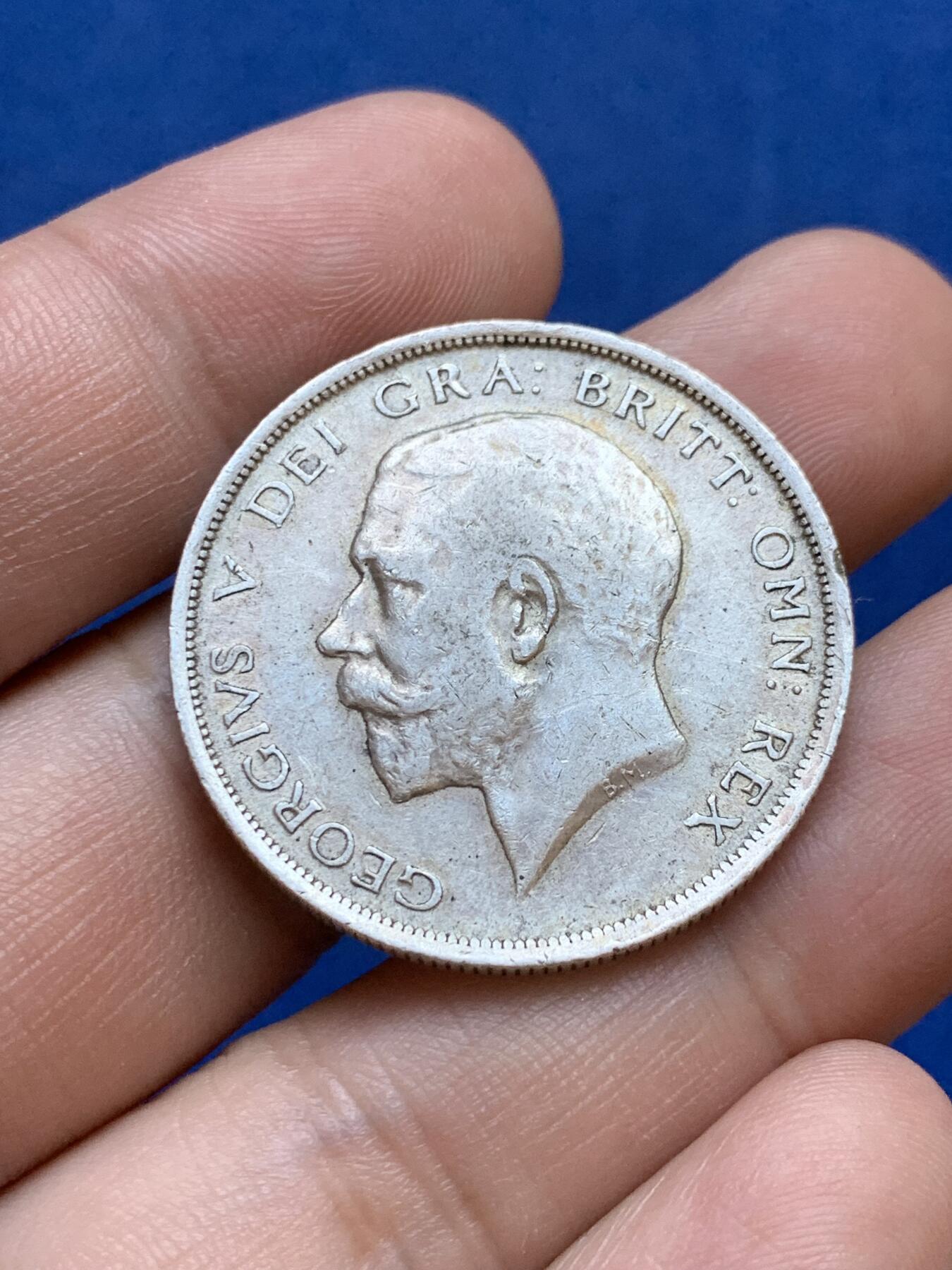 《竞宝斋》第288场-周六， 周日，周一 3场连拍 （全场包邮） 两枚一组 英国乔治五世半克朗银币 1936年+1916年 1916年为925高银版