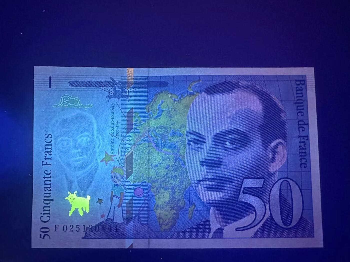 【Blue Auction】✨世界纸币精拍第502期【精】 【444豹子号】法国 1994年50法郎 小王子 UNC