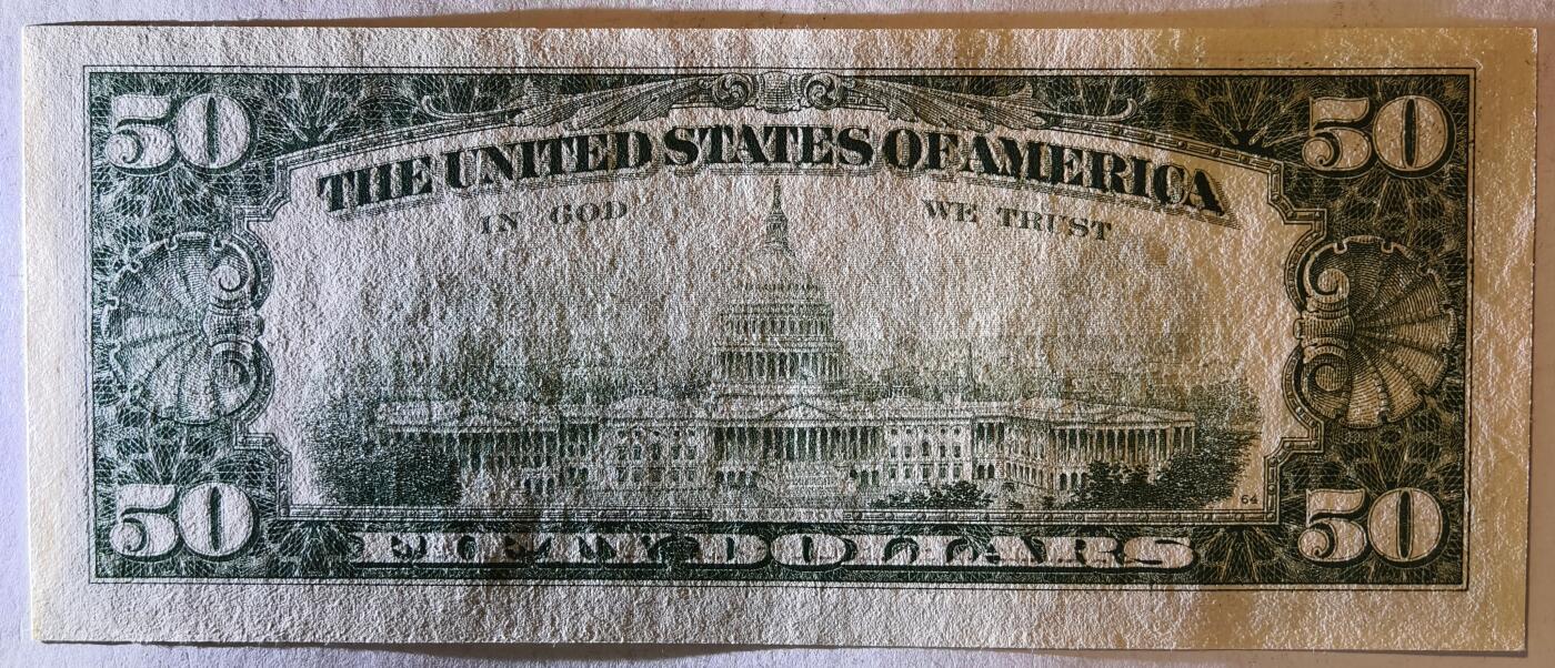 紫瑗钱币——第381期拍卖——纸币场 美国 1985年 B版 无序列 尤里西斯·辛普森·格兰特 大头版 50美元 UNC