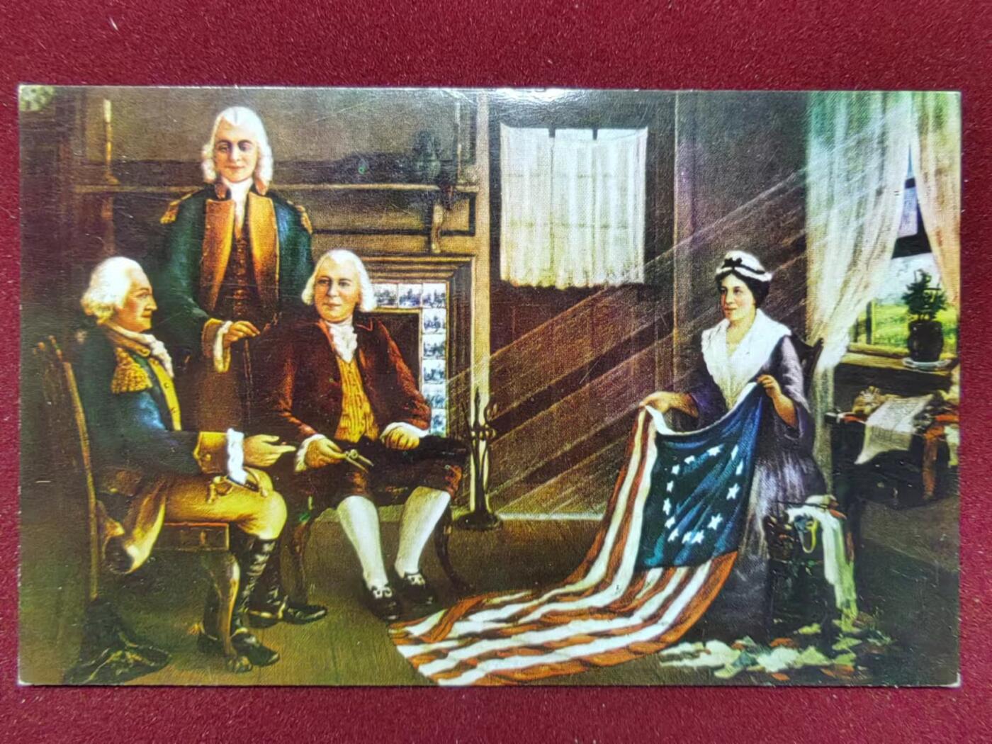 联合阁邮币社™ ——“多国明信片专场” 第一面美国国旗被委员会确认国旗