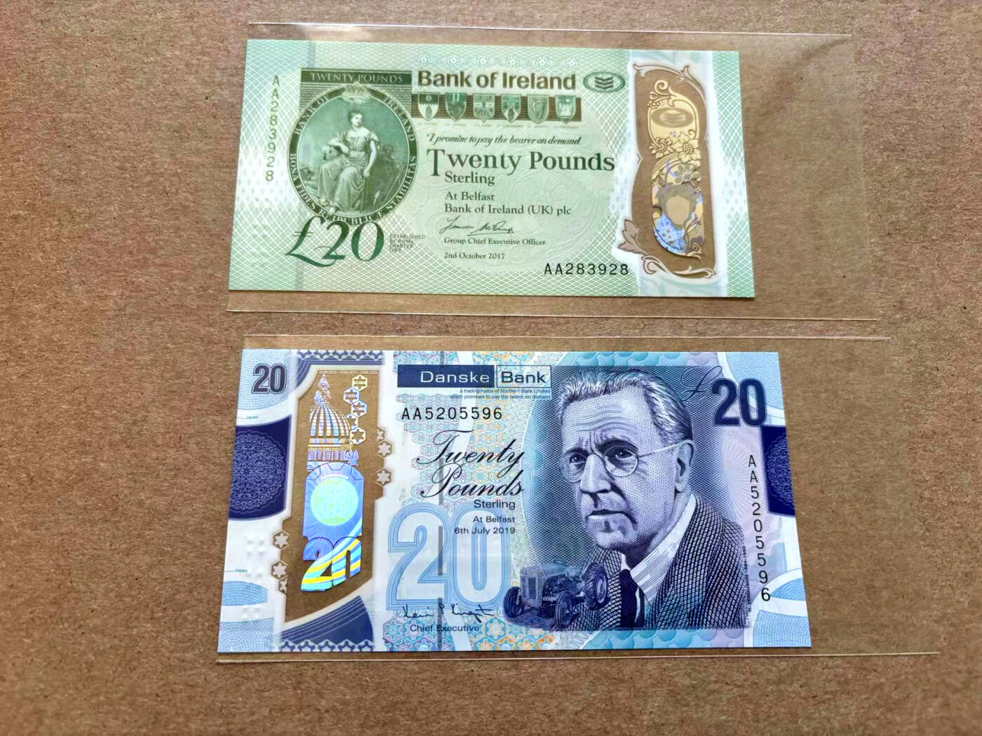 【Blue Auction】✨世界纸币精拍第502期【精】 【一组2张AA冠无47】北爱尔兰 2017-19年20镑 全新UNC