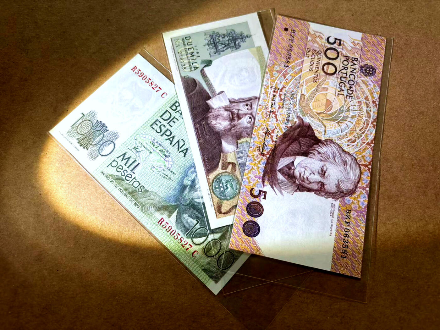 【Blue Auction】✨世界纸币精拍第502期【精】 【一组3张 含无47】葡萄牙、意大利、西班牙纸币一组 全新UNC