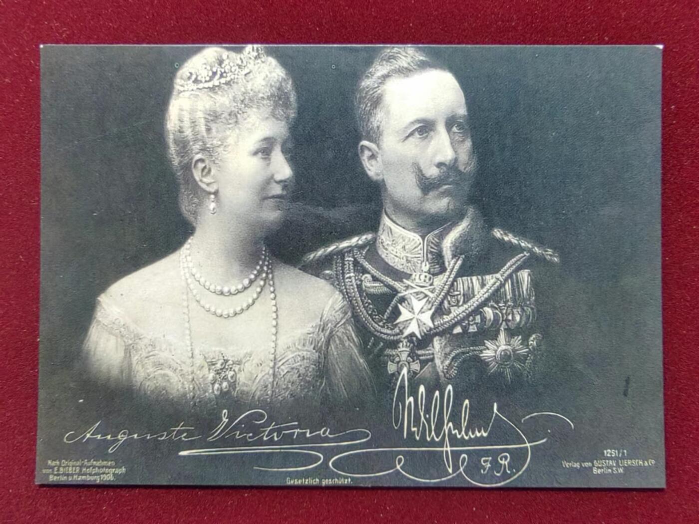联合阁邮币社™ ——“多国明信片专场” 威廉二世皇帝和他的妻子奥古斯特·维多利亚