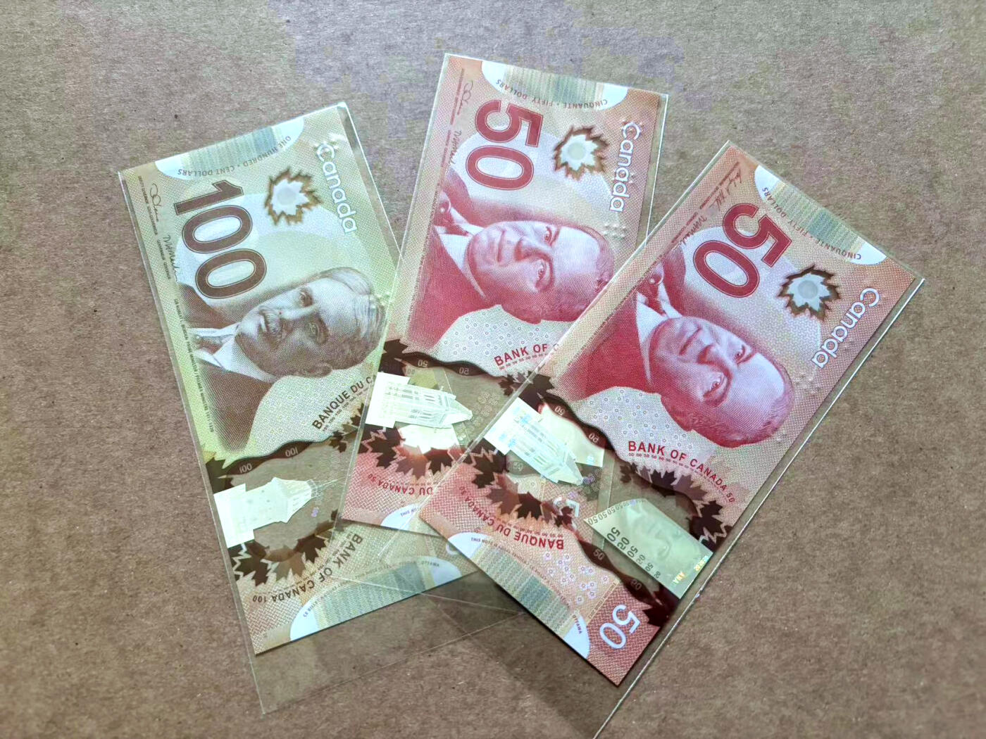 【Blue Auction】✨世界纸币精拍第502期【精】 【一组3张】加拿大 50-100元 塑料钞一组 全新UNC