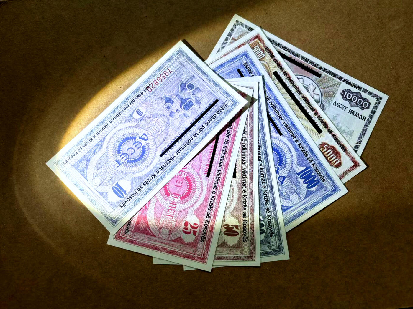 【Blue Auction】✨世界纸币精拍第502期【精】 【一组7张】科索沃1999年10-10000第纳尔 UNC/UNC- 