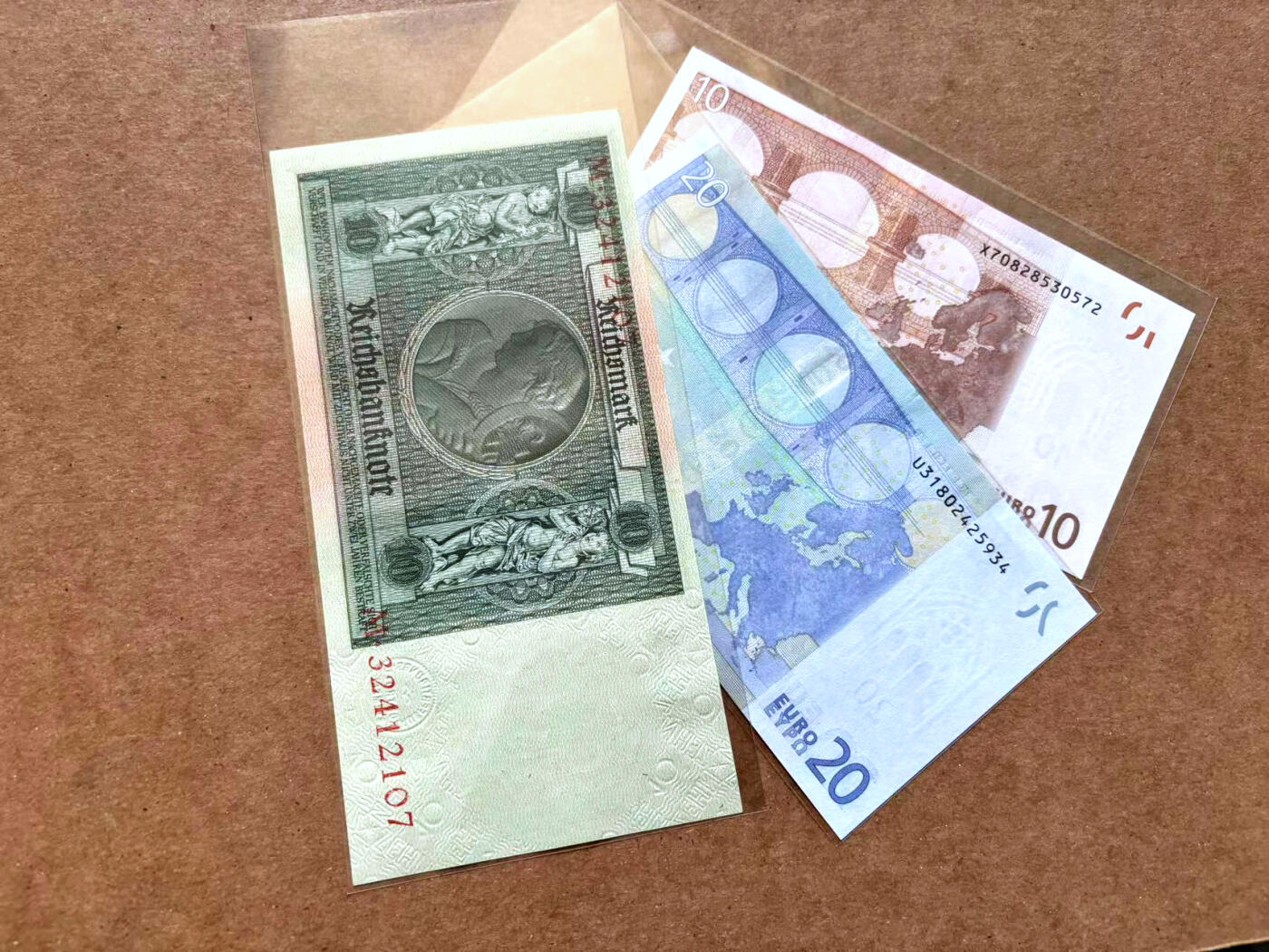 【Blue Auction】✨世界纸币精拍第502期【精】 【一组3张】欧盟 10-20欧元&德国早期10马克 全新UNC