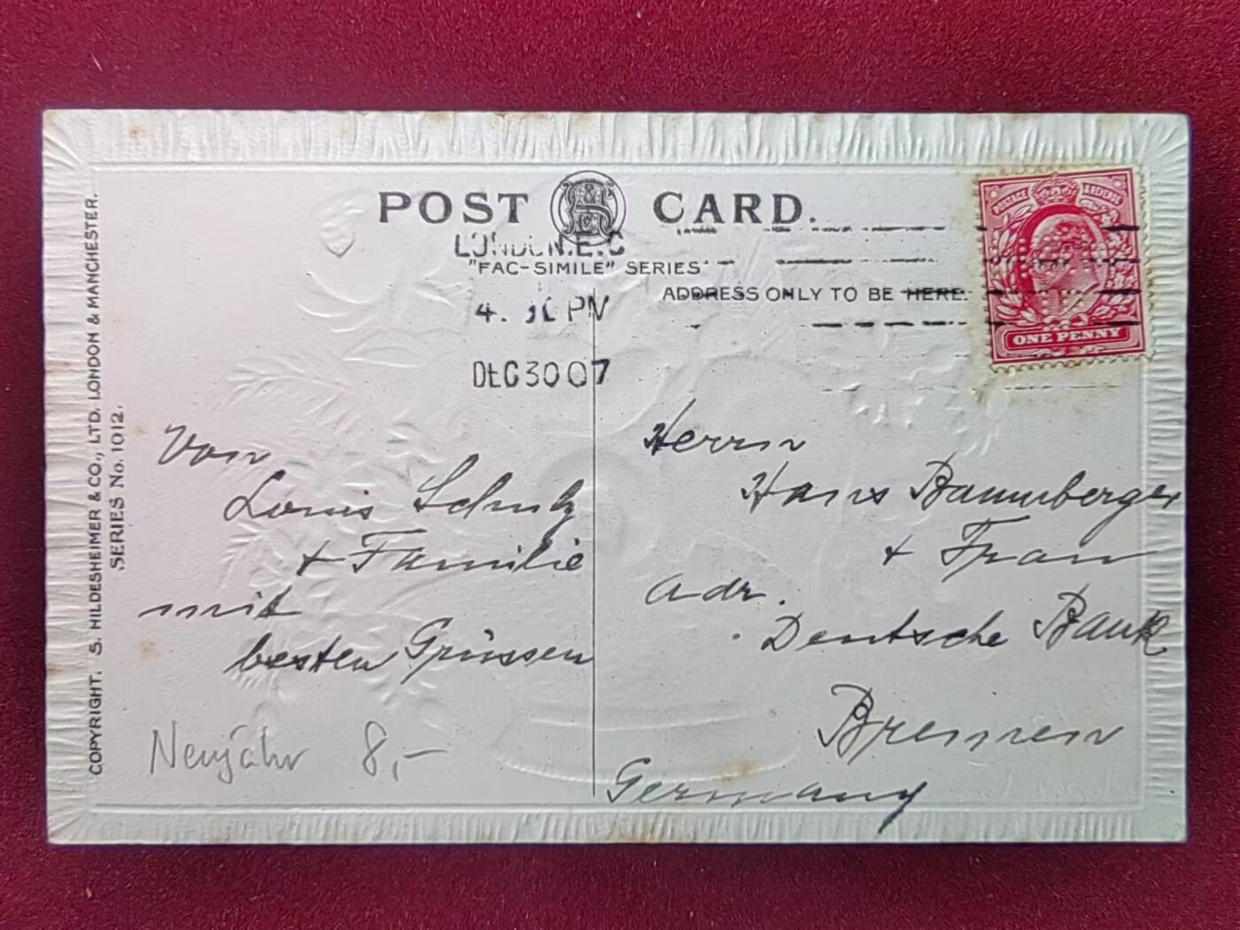 联合阁邮币社™ ——“多国明信片专场” 花篮 压花