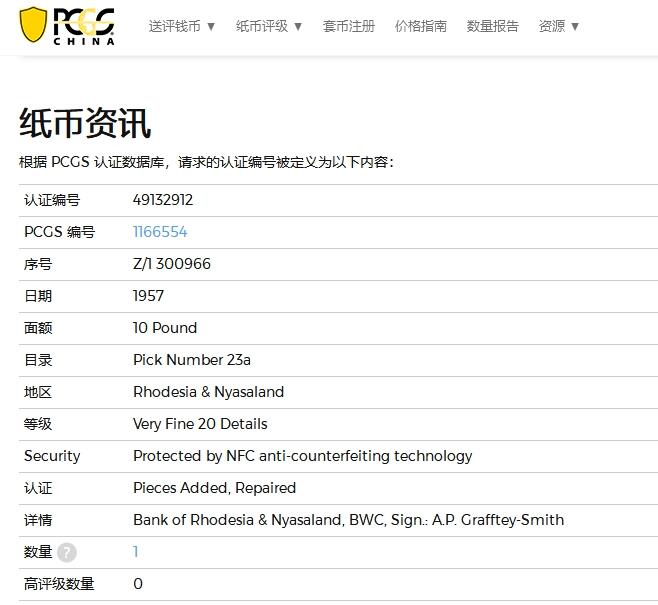 【Blue Auction】✨世界纸币精拍第502期【精】 【Z/1冠66尾无47 珍品】罗德西亚和尼亚萨兰 1957年10镑 大冠女王 该套最高值 BWC雕刻 此钞堪称英联邦钞票中最具名气的一款，其高昂面额、珍罕程度及华美设计造就了非凡魅力。从最微小的正面狮子细节到背面的大幅象群雕刻，都可一窥充满非洲特色的巧思和构图。该张没有全新存世，任何品相都非常珍罕，本张状态佳不影响欣赏性价比极高，凑套常缺此张，机会难得。（六年前一张非常烂的品相都拍了4800美金）