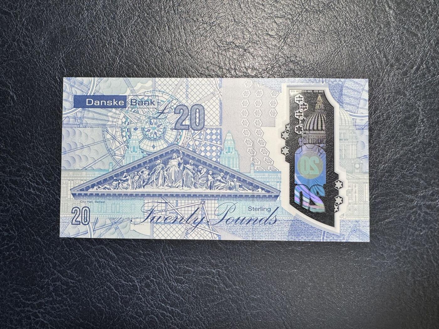 收藏联盟Quantum Auction 第360期拍卖  北爱尔兰丹斯克银行2019年20镑首发AA冠 品相全新UNC