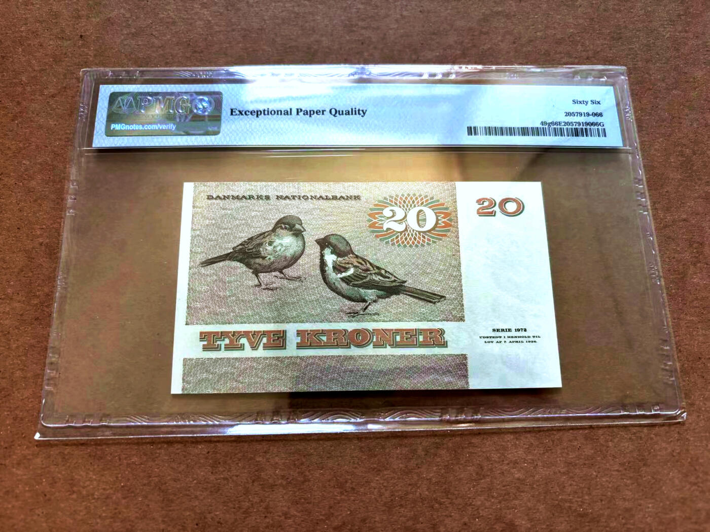 【Blue Auction】✨世界纸币精拍第502期【精】 丹麦 1987年20克朗 PMG66EPQ 