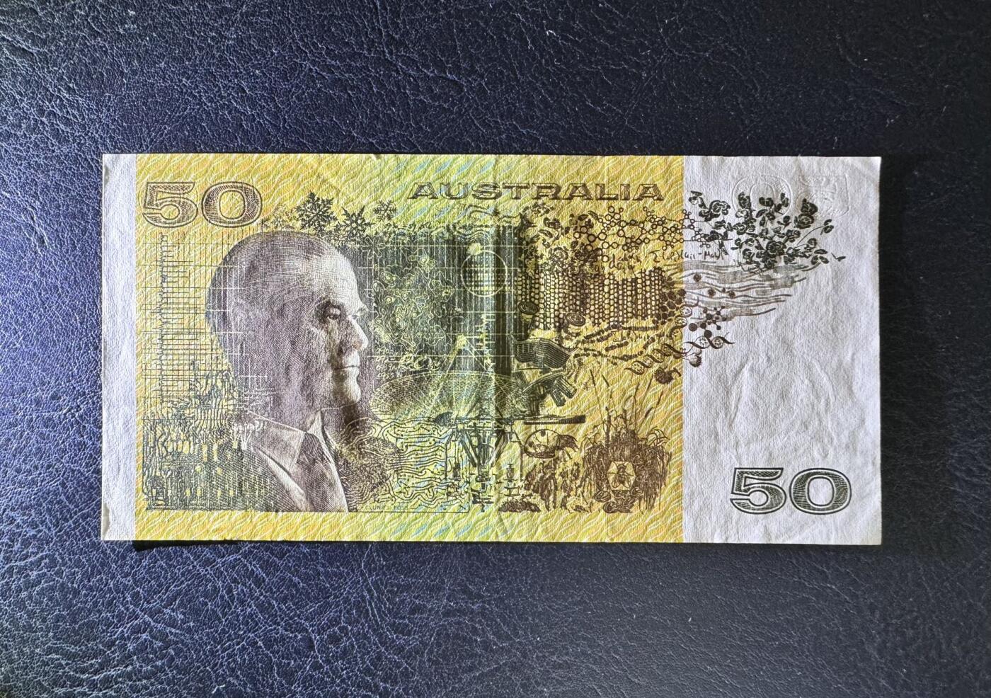 收藏联盟Quantum Auction 第360期拍卖  澳大利亚1973-94年50元 品相如图 青霉素萃取提纯并投入临床应用者 弗洛里