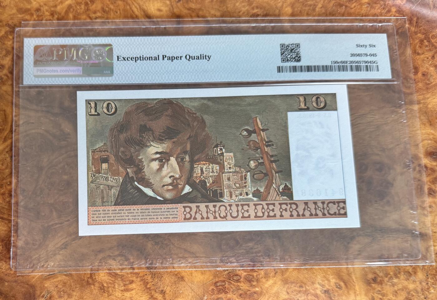 Chase Auction 第30期 - - 外钞、民国钞和人民币混合场！ 1976年法国10法郎，PMG66！
