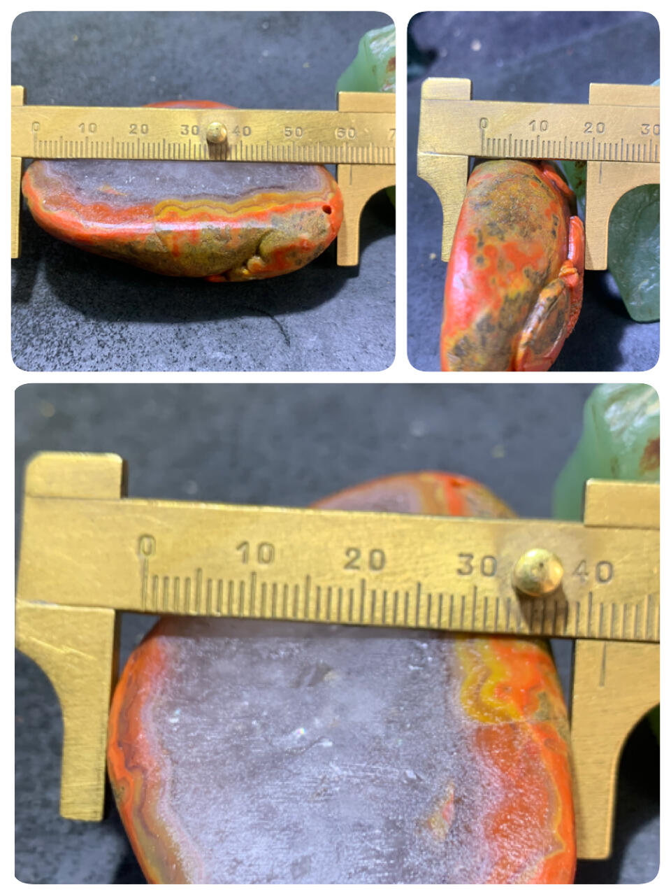 精美亚光冰飘心草花纹战国红玛瑙手工俏色巧雕金蟾荷叶吊坠（把件）一个