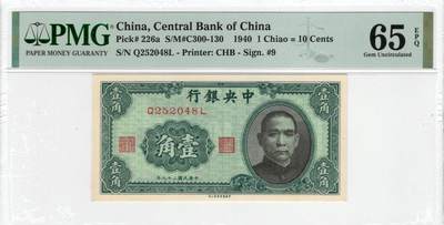 历代钱币 - 中央银行1角