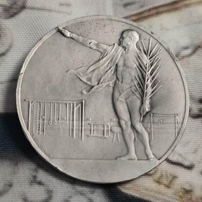 欧洲章牌艺术 周五九点 法国体育镀银铜章