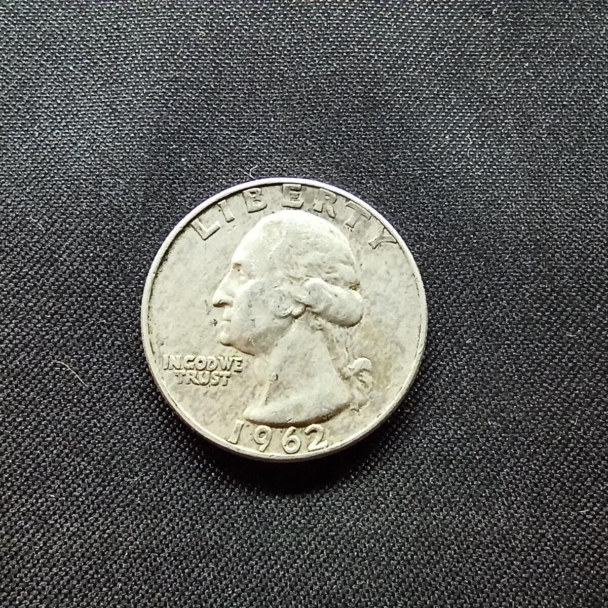 邮泉阁限时拍卖第十二场 各国硬币专场 美国1962年25分D版0.900银币6.25克