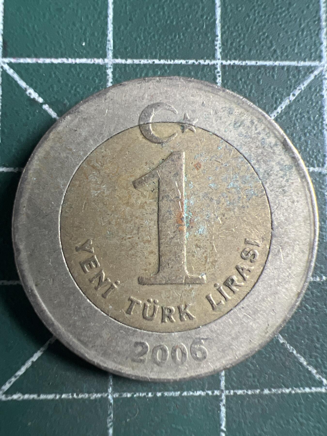 第651期 硬币专场 （无押金，捡漏，全场50包邮，偏远地区除外，接收代拍业务，本店十天发一次货） 土耳其1里拉 双色币