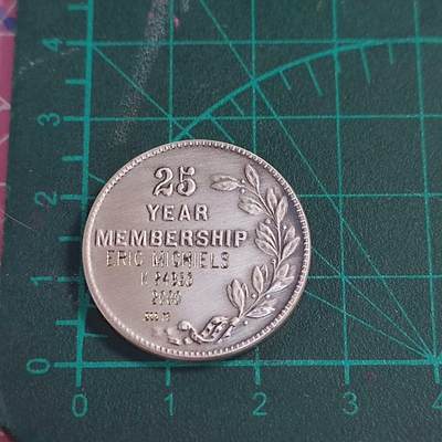 欧洲章牌艺术 周五九点 阿拉丁神灯小银章 美国钱币学会25周年纪念银章12.2克