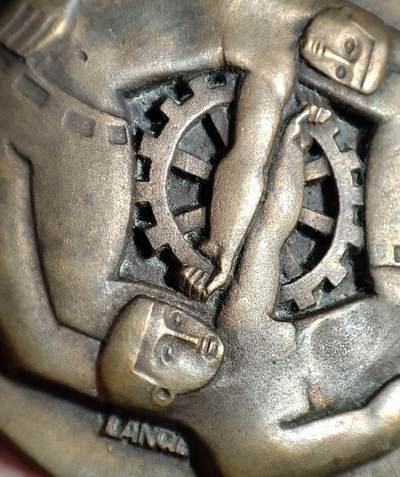 欧洲章牌艺术 周五九点 法国装饰艺术铜章1969