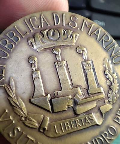 欧洲章牌艺术 周五九点 圣马力诺小铜章1984