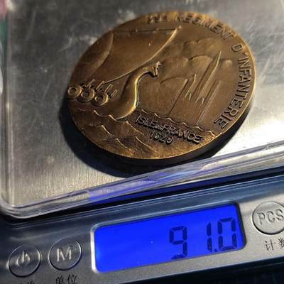 欧洲章牌艺术 周五九点 法国军事纪念铜章