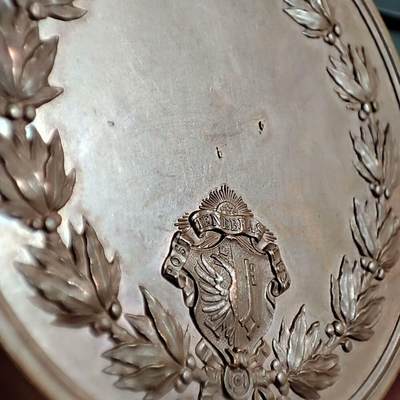 欧洲章牌艺术 周五九点 瑞士音乐节巧克力色铜章 高浮雕，1900前后