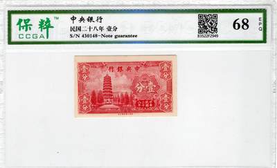 历代钱币 - 中央银行1分