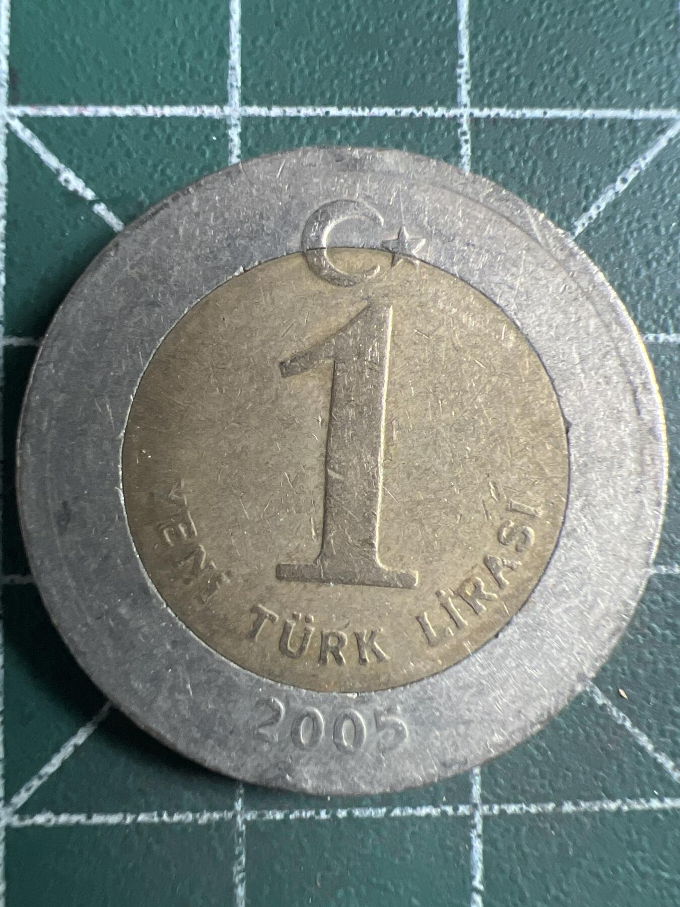 第650期 硬币专场 （无押金，捡漏，全场50包邮，偏远地区除外，接收代拍业务，本店十天发一次货） 土耳其1里拉 双色币
