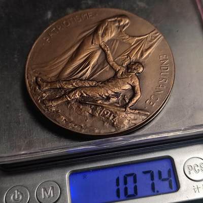 欧洲章牌艺术 周五九点 1914比利时红衣主教铜章65MM