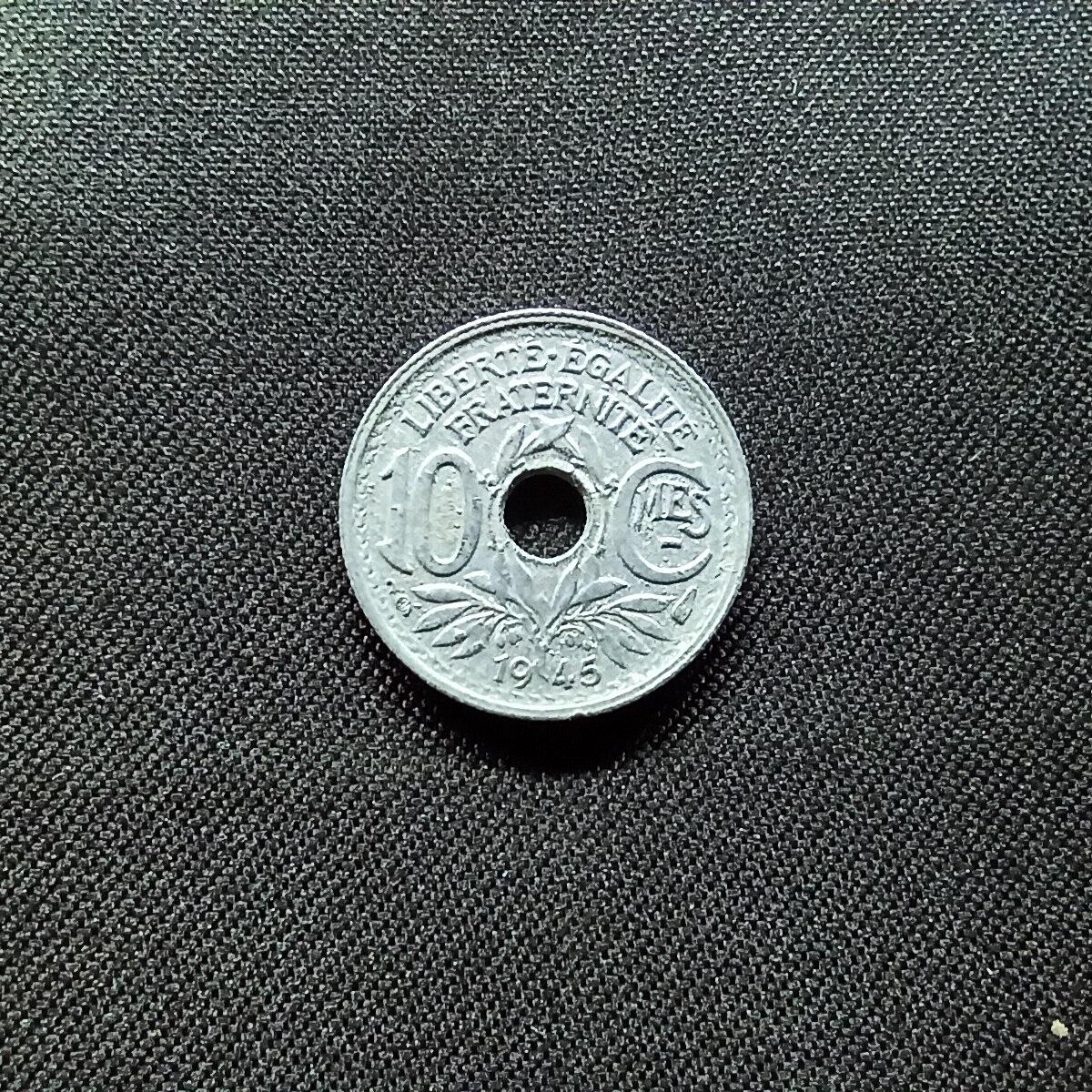 邮泉阁限时拍卖第十二场 各国硬币专场 法国1945年10分（稀有）