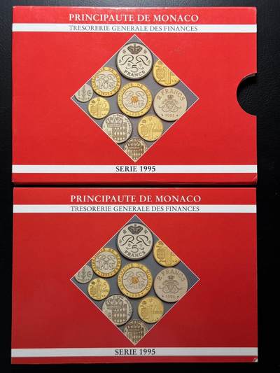 💫第六十三场💫本期有1858年超级老币、pmg冠军分、pmg仅5枚记录等众多好货！ - 摩纳哥1995年套币，少见！币很精美！