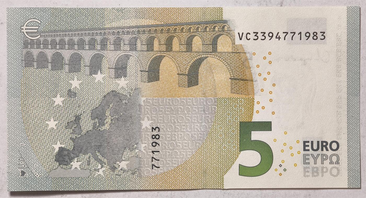 紫瑗钱币——第381期拍卖——纸币场 欧元 西班牙 2013年 加尔桥 5欧元 UNC