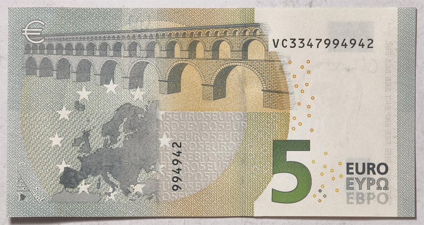 紫瑗钱币——第381期拍卖——纸币场 欧元 西班牙 2013年 加尔桥 5欧元 UNC