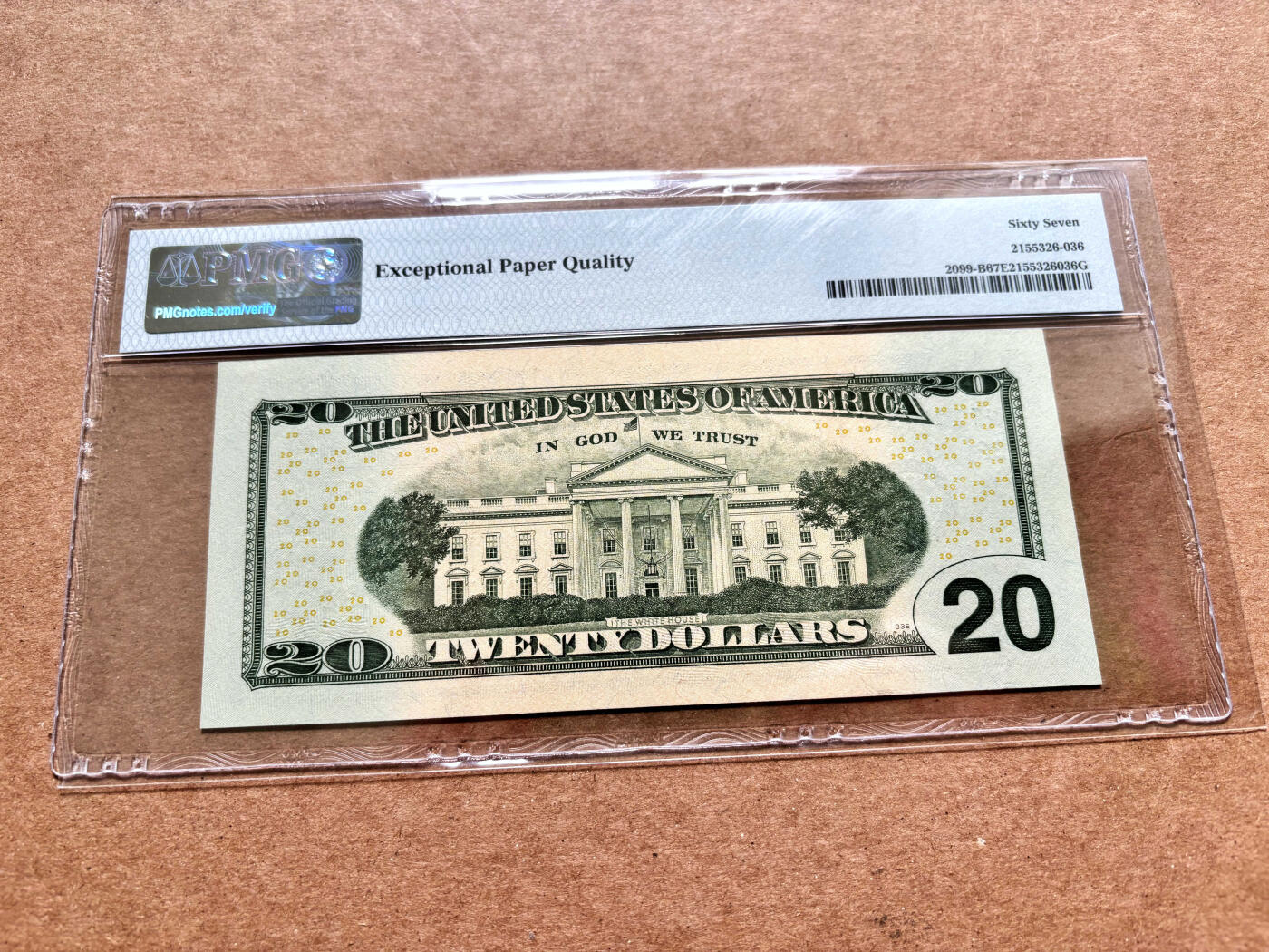 【Blue Auction】✨世界纸币精拍第503期【精】 美国 2017年20美金 PMG67EPQ 高分