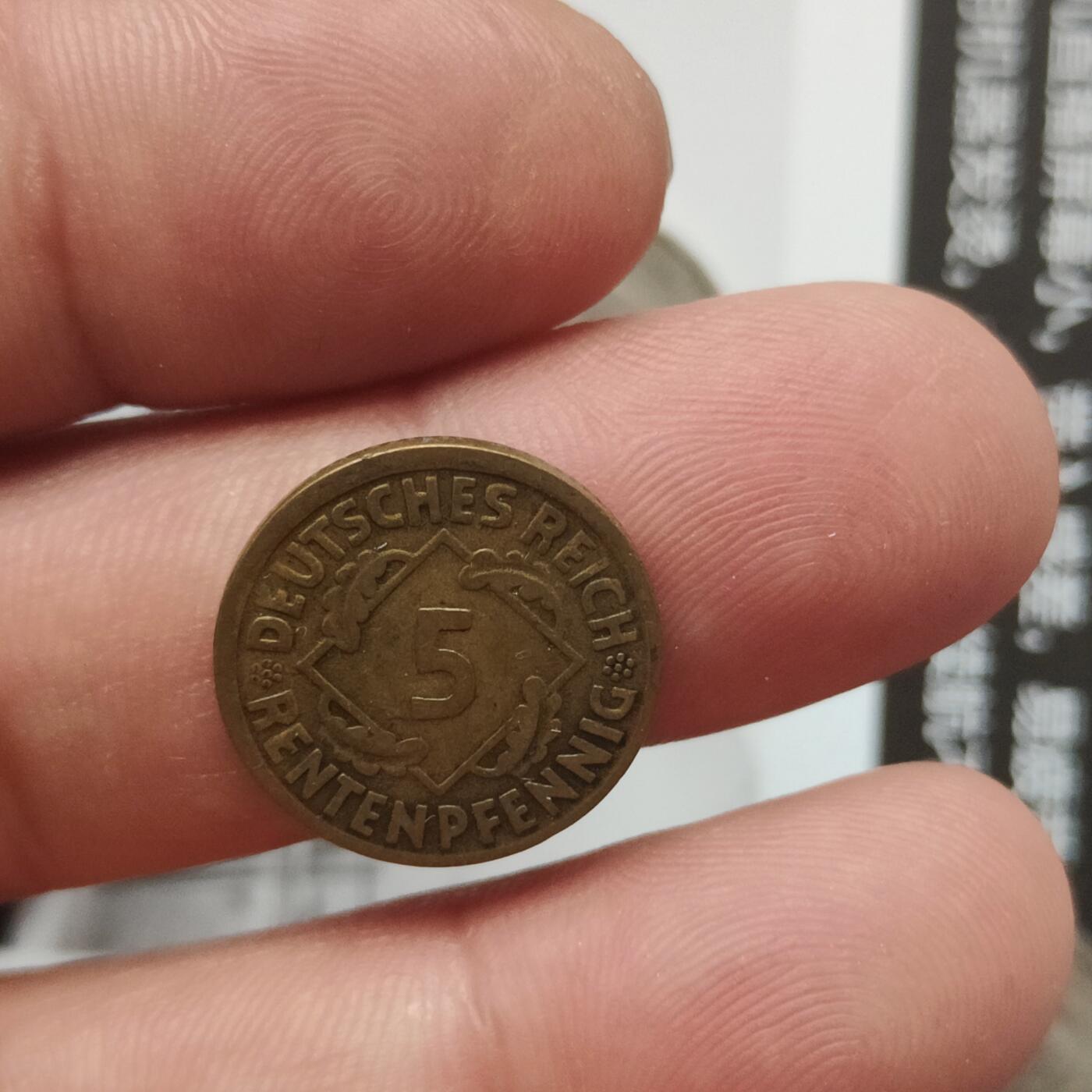 英雄古币捡漏专场第一期无押金可累计捡漏，全场50包邮，偏远地区除外。 1924年德国五分。