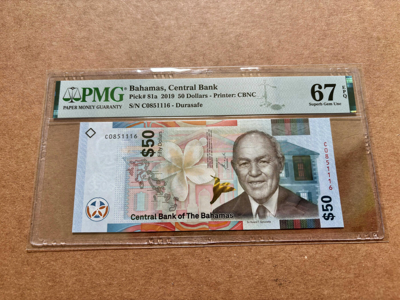 【Blue Auction】✨世界纸币精拍第503期【精】 【无47】巴哈马 2019年50元 PMG67EPQ 高分