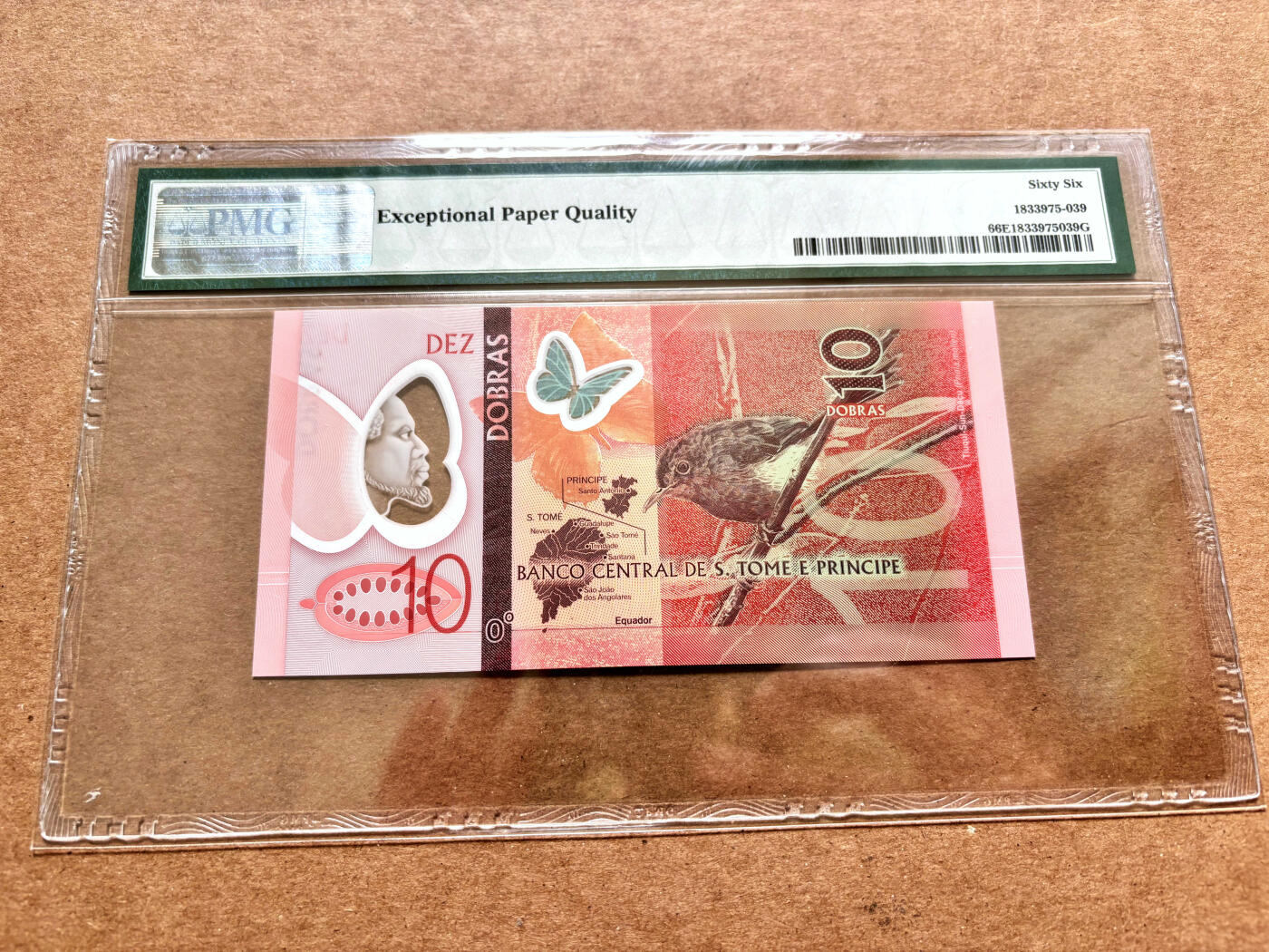 【Blue Auction】✨世界纸币精拍第503期【精】 【无47】圣多美和普林西比 2016年10多布拉 PMG66EPQ 