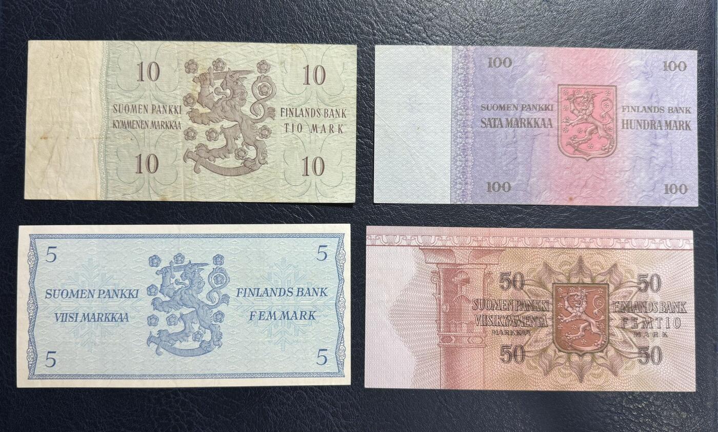 收藏联盟Quantum Auction 第360期拍卖  芬兰1963-77年5-100马克 品相如图 10为首发冠