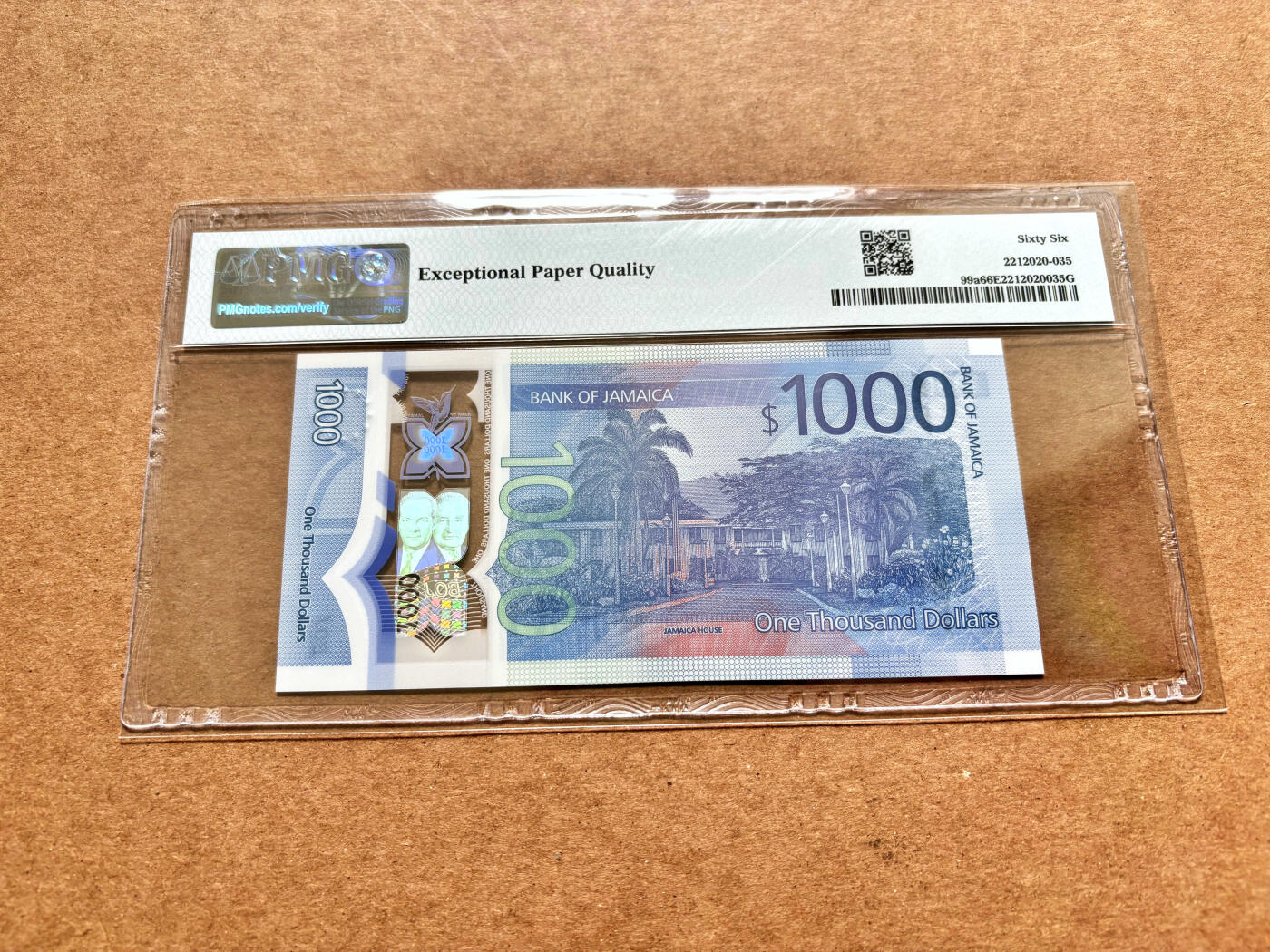 【Blue Auction】✨世界纸币精拍第503期【精】 牙买加 2022年1000元 PMG66EPQ 