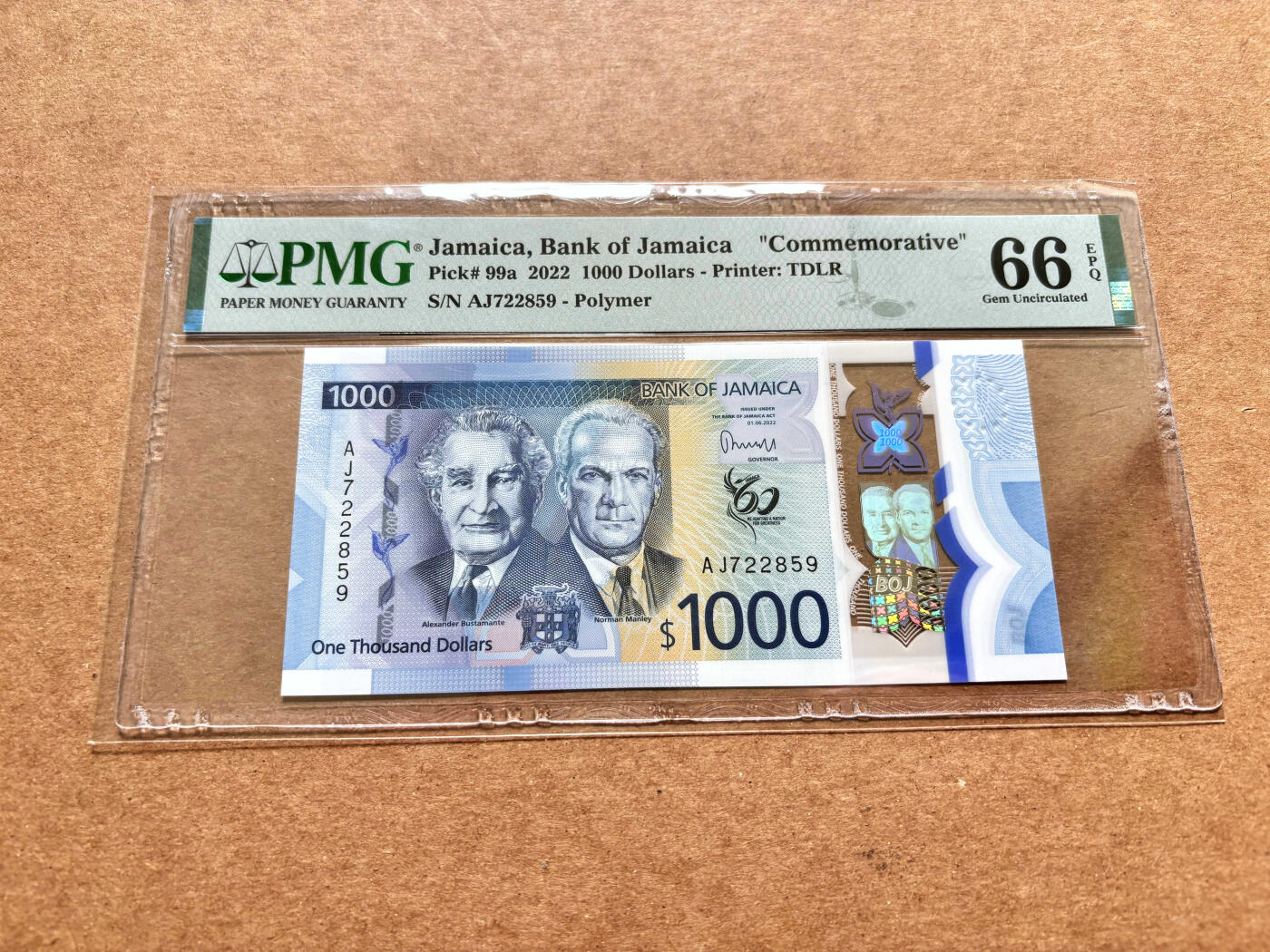 【Blue Auction】✨世界纸币精拍第503期【精】 牙买加 2022年1000元 PMG66EPQ 