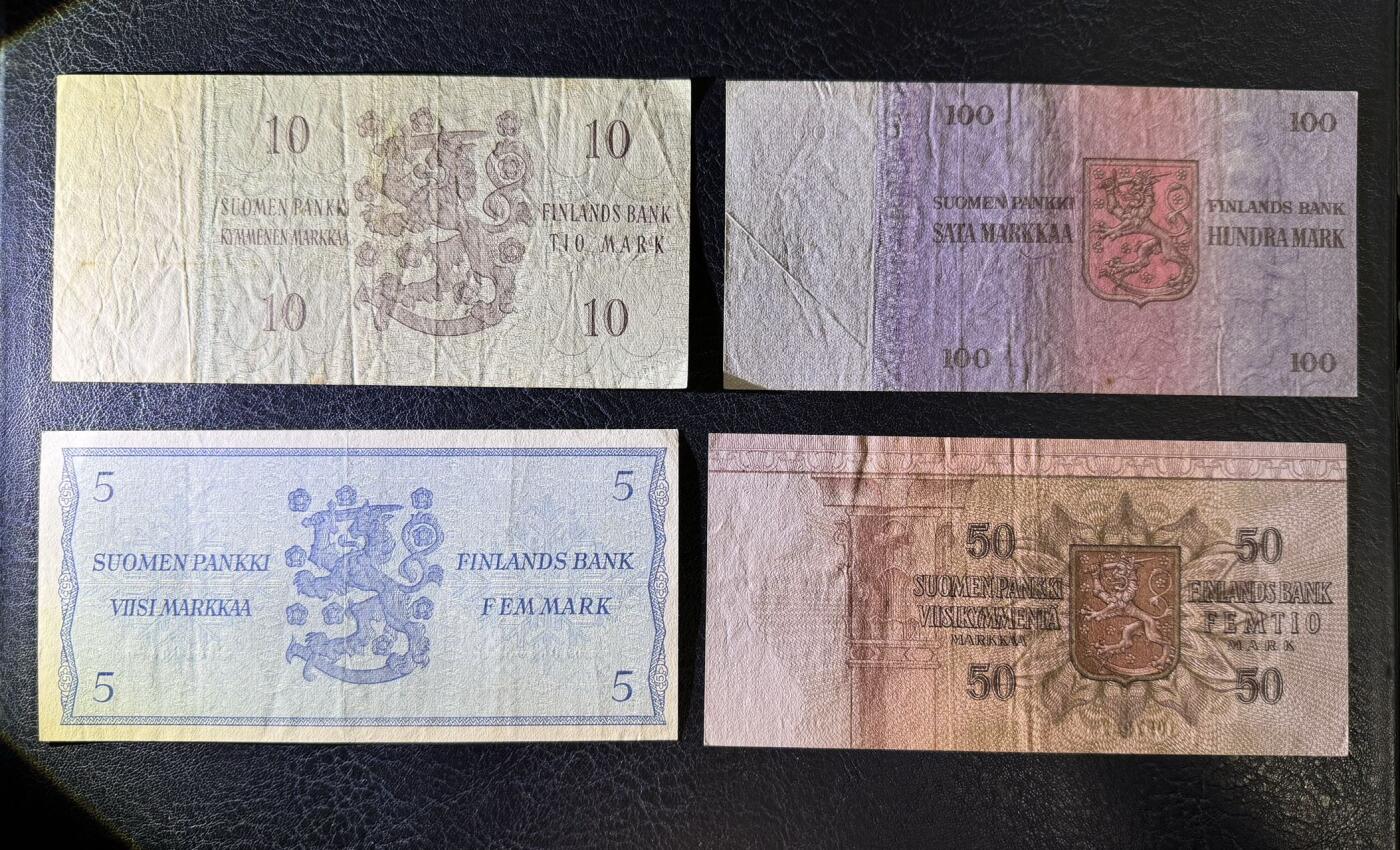 收藏联盟Quantum Auction 第360期拍卖  芬兰1963-77年5-100马克 品相如图 10为首发冠