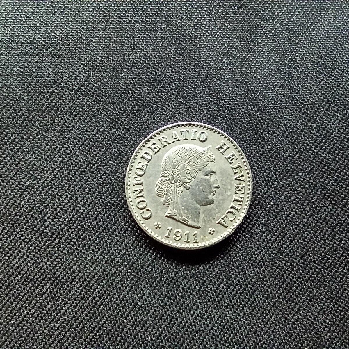 邮泉阁限时拍卖第十二场 各国硬币专场 瑞士1911年5拉彭