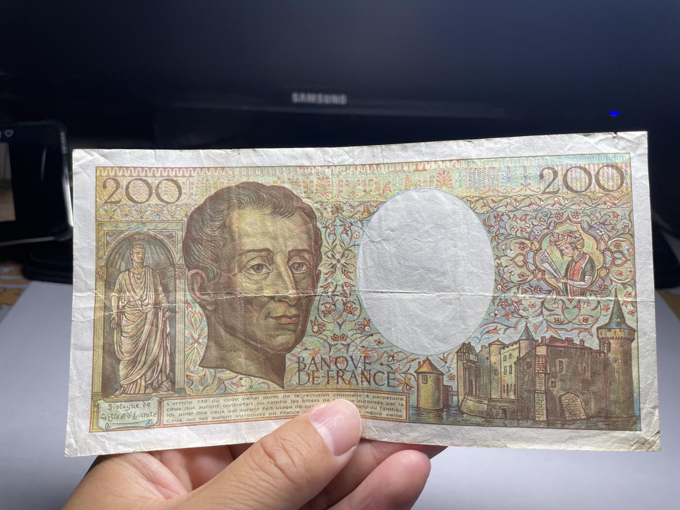 2024年集古藏今外币拍卖第十期-第10场—（总第100拍-纸币专场），本期拍完结算一次，发货时间为2-3天，发货完成后继续新的一期拍卖。 法国200法郎