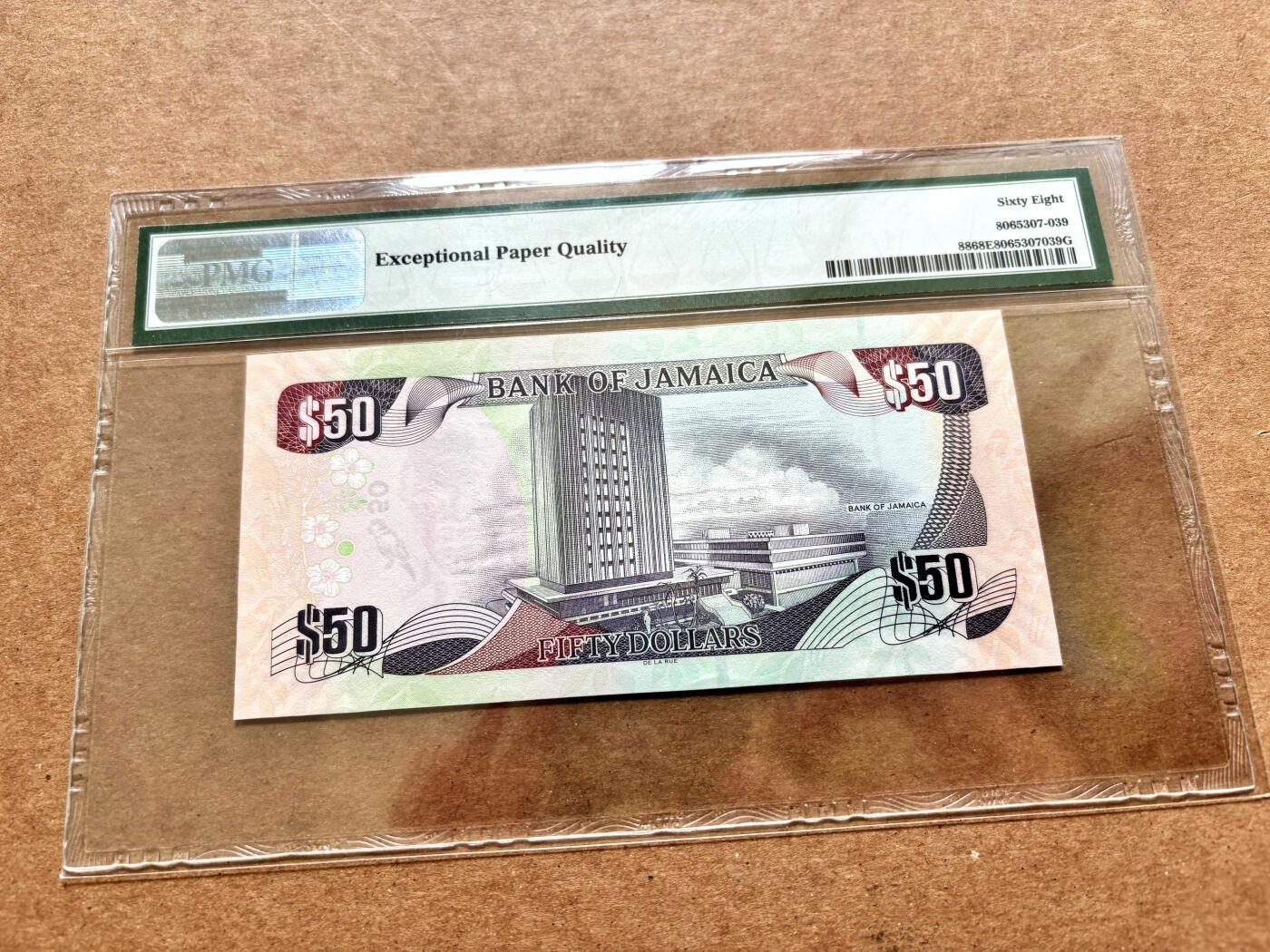 【Blue Auction】✨世界纸币精拍第503期【精】 牙买加 2010年50元 PMG68EPQ 超高分 纪念钞