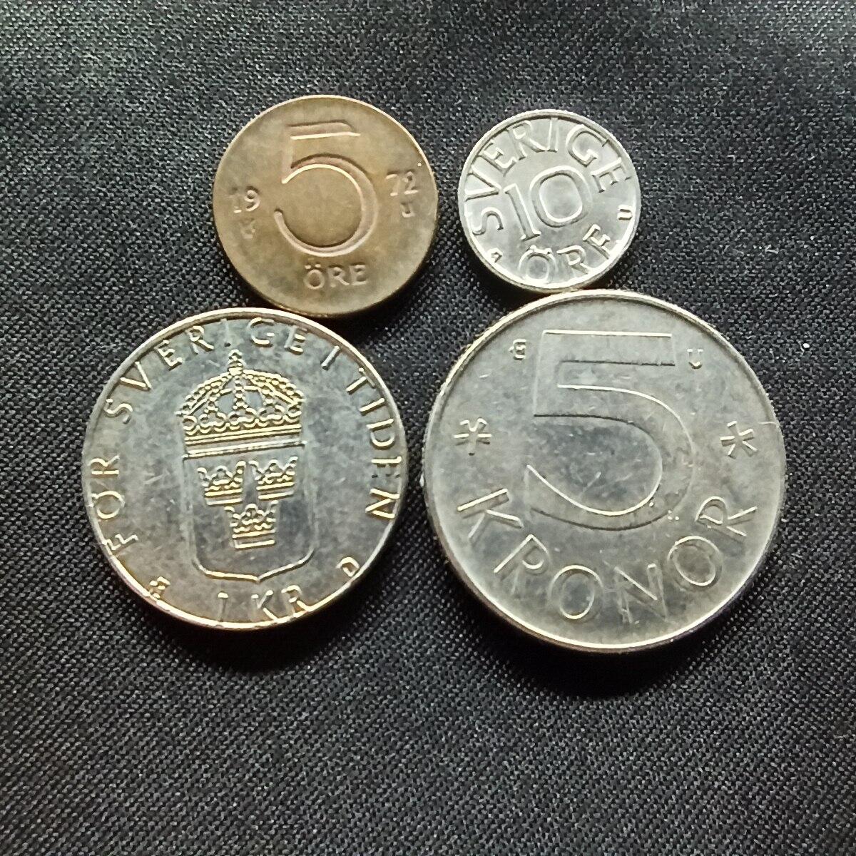 邮泉阁限时拍卖第十二场 各国硬币专场 瑞典查理十六世·古斯塔夫国王4枚